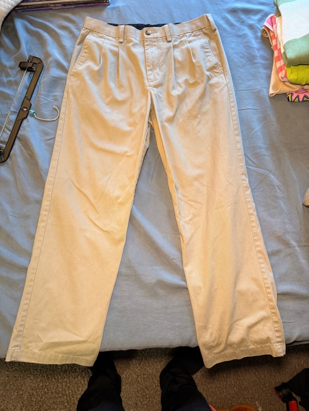 croft & barrow Beige Straight-Leg Chinos EXCELLENT CONDITION 32W 30L